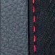 Simili noir surpiqures rouges